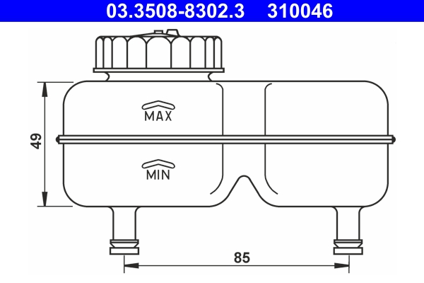 ATE Remvloeistofreservoir 03.3508-8302.3