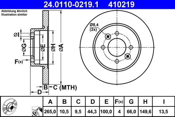 ATE Remschijven 24.0110-0219.1