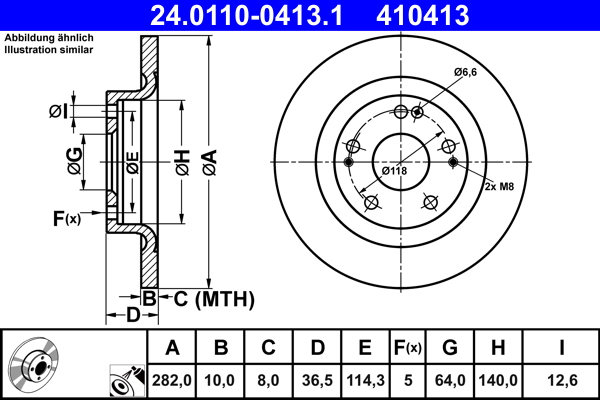 ATE Remschijven 24.0110-0413.1