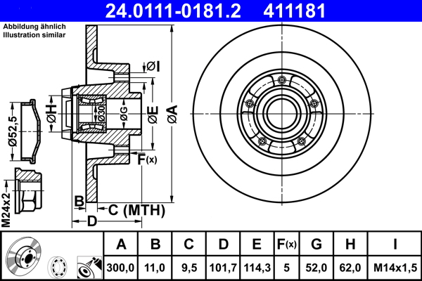 ATE Remschijven 24.0111-0181.2