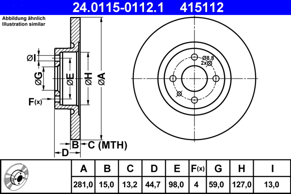 ATE Remschijven 24.0115-0112.1