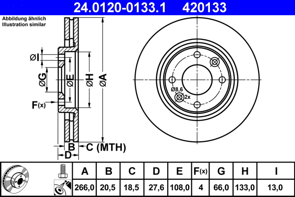 ATE Remschijven 24.0120-0133.1