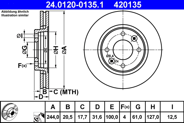 ATE Remschijven 24.0120-0135.1