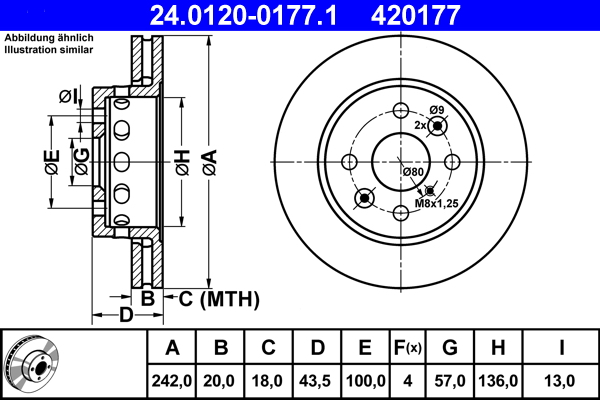 ATE Remschijven 24.0120-0177.1