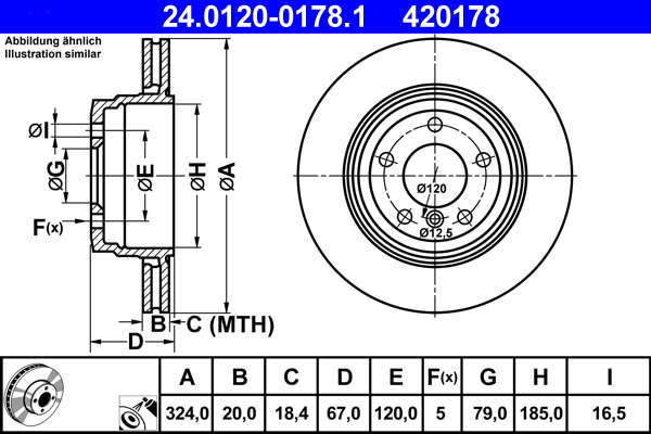 ATE Remschijven 24.0120-0178.1