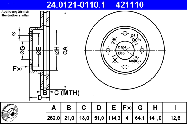 ATE Remschijven 24.0121-0110.1