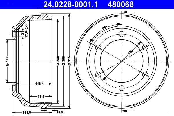 ATE Remtrommel 24.0228-0001.1