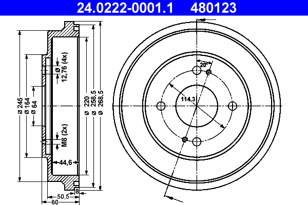 ATE Remtrommel 24.0222-0001.1