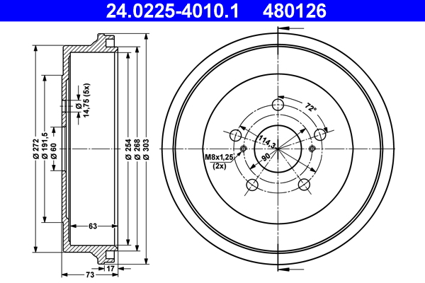 ATE Remtrommel 24.0225-4010.1