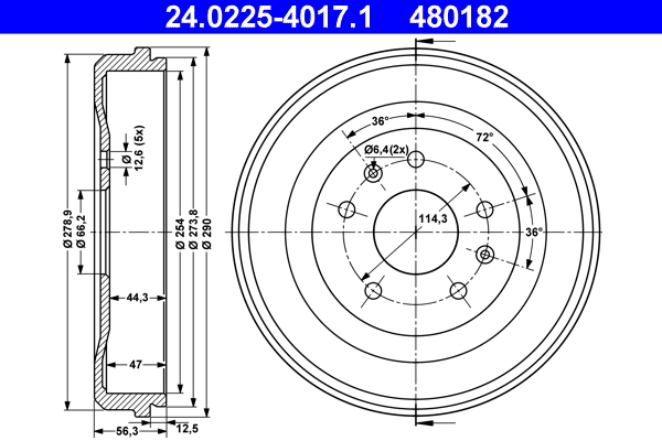 ATE Remtrommel 24.0225-4017.1