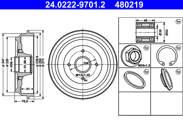 ATE Remtrommel 24.0222-9701.2