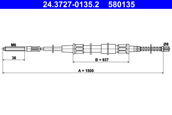 ATE Handremkabel 24.3727-0135.2