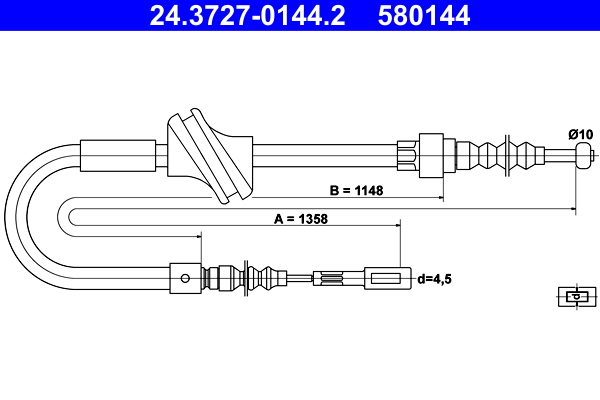 ATE Handremkabel 24.3727-0144.2