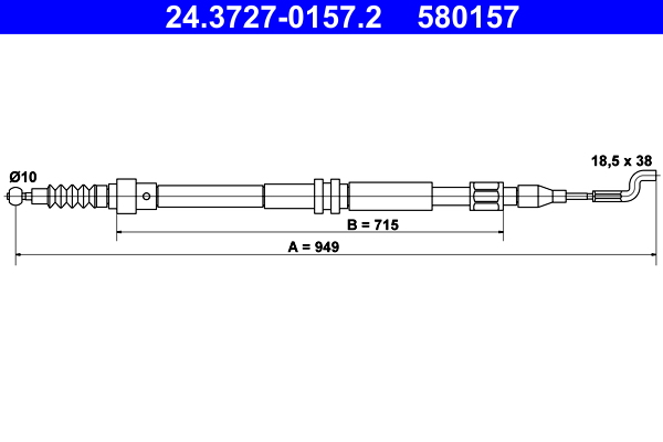 ATE Handremkabel 24.3727-0157.2