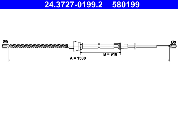 ATE Handremkabel 24.3727-0199.2