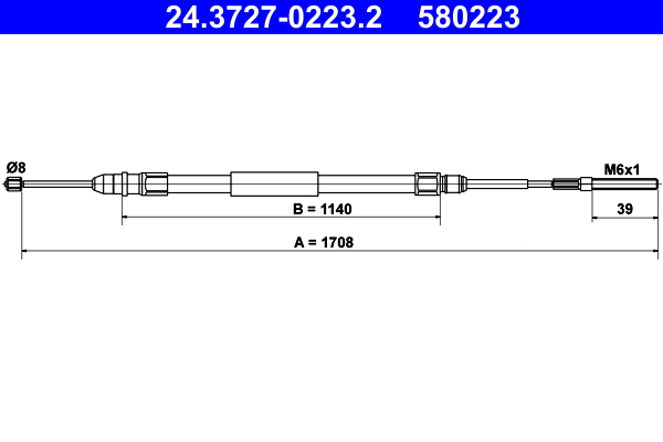 ATE Handremkabel 24.3727-0223.2