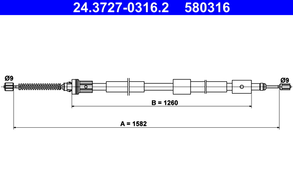 ATE Handremkabel 24.3727-0316.2