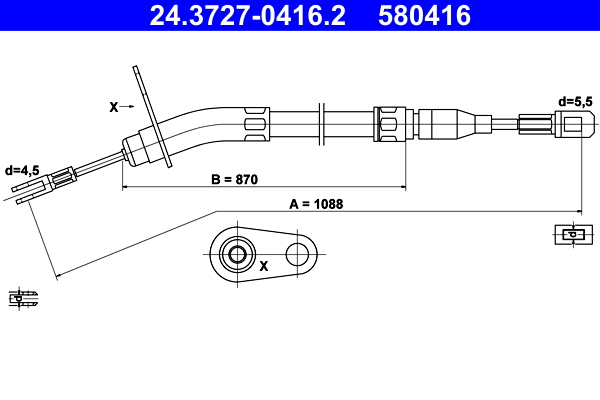 ATE Handremkabel 24.3727-0416.2