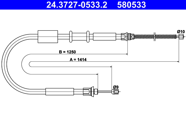 ATE Handremkabel 24.3727-0533.2