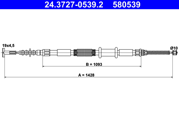 ATE Handremkabel 24.3727-0539.2