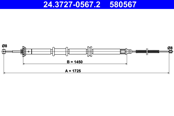 ATE Handremkabel 24.3727-0567.2