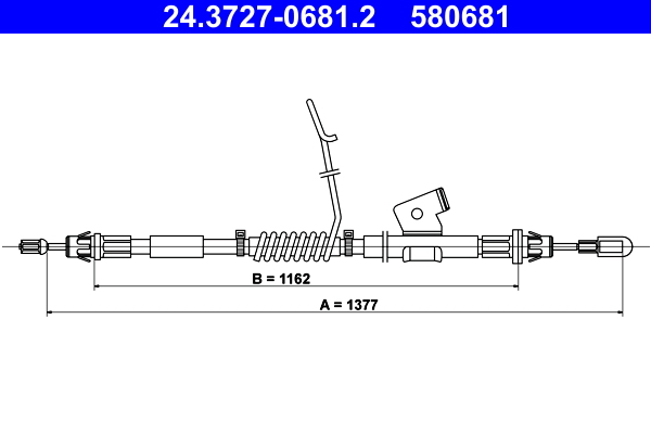 ATE Handremkabel 24.3727-0681.2