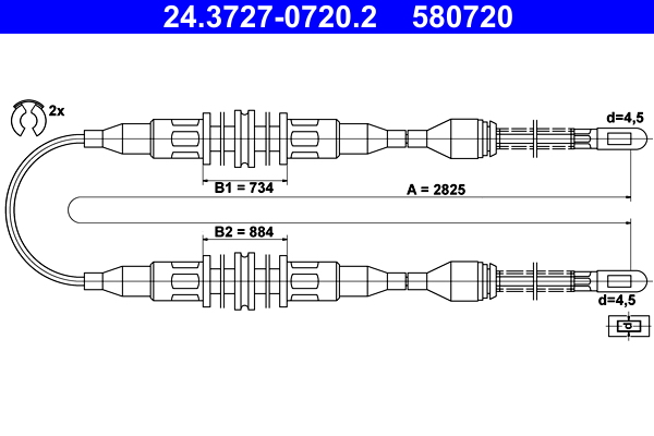 ATE Handremkabel 24.3727-0720.2