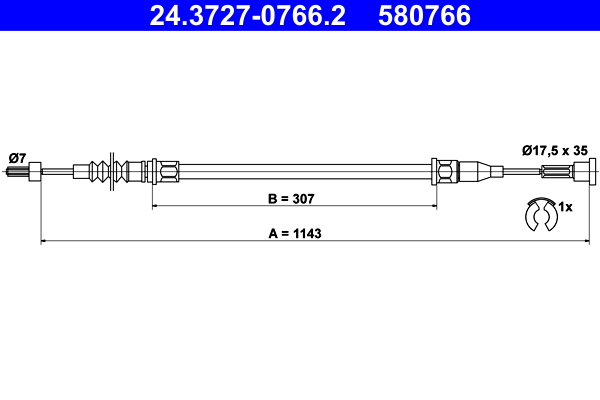 ATE Handremkabel 24.3727-0766.2