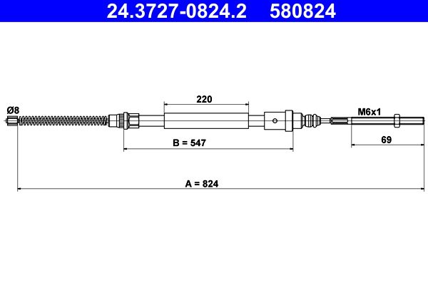 ATE Handremkabel 24.3727-0824.2