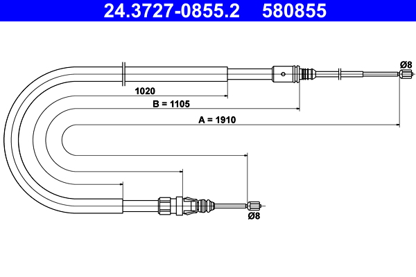 ATE Handremkabel 24.3727-0855.2