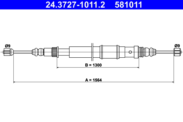 ATE Handremkabel 24.3727-1011.2