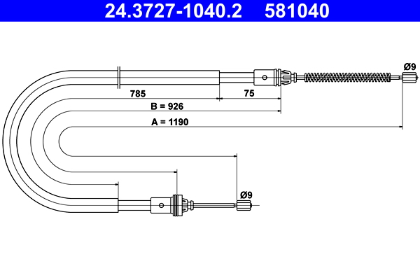 ATE Handremkabel 24.3727-1040.2