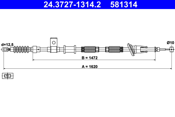 ATE Handremkabel 24.3727-1314.2