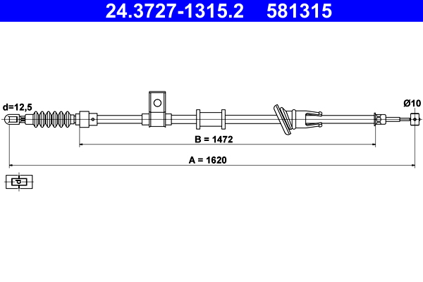 ATE Handremkabel 24.3727-1315.2