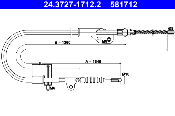 ATE Handremkabel 24.3727-1712.2