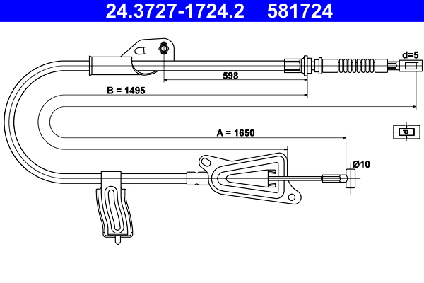 ATE Handremkabel 24.3727-1724.2