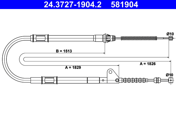 ATE Handremkabel 24.3727-1904.2