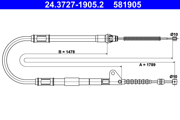 ATE Handremkabel 24.3727-1905.2