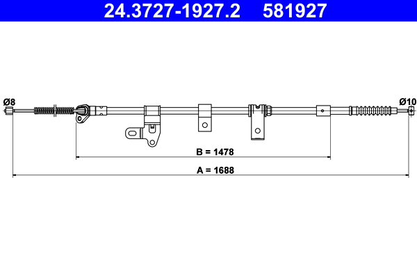 ATE Handremkabel 24.3727-1927.2