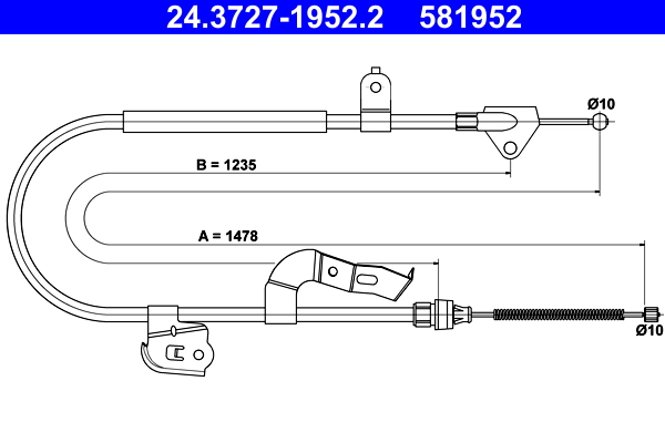 ATE Handremkabel 24.3727-1952.2