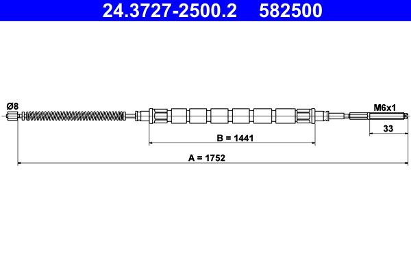 ATE Handremkabel 24.3727-2500.2