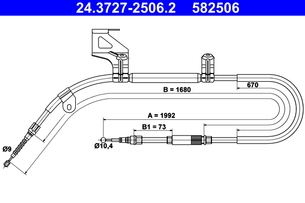 ATE Handremkabel 24.3727-2506.2