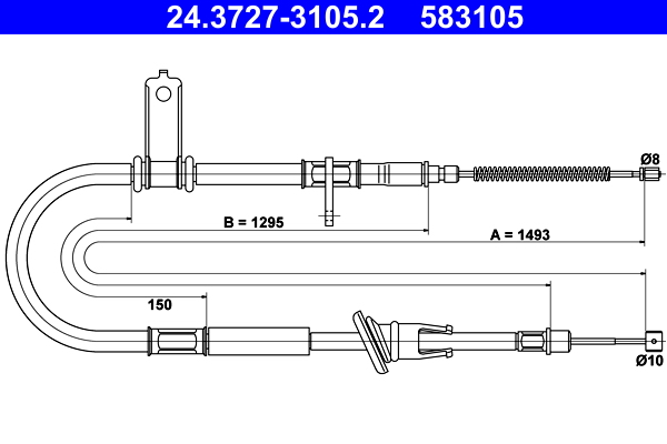 ATE Handremkabel 24.3727-3105.2