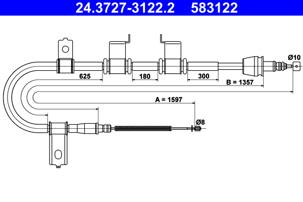 ATE Handremkabel 24.3727-3122.2