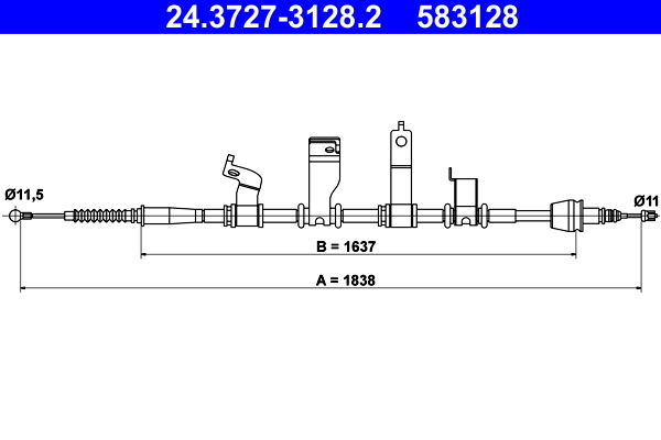 ATE Handremkabel 24.3727-3128.2