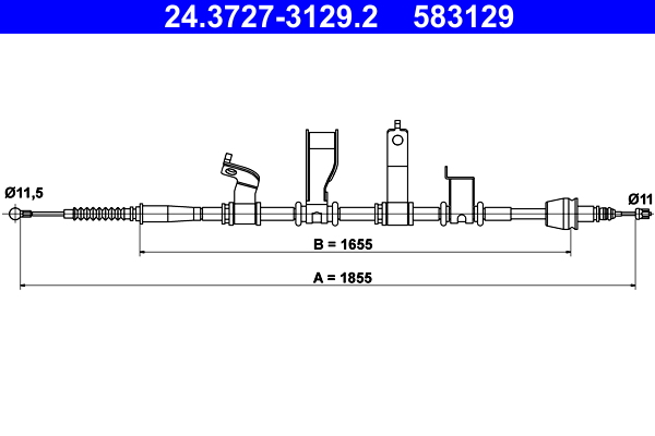 ATE Handremkabel 24.3727-3129.2