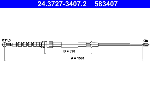 ATE Handremkabel 24.3727-3407.2