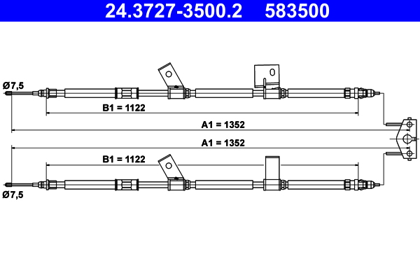 ATE Handremkabel 24.3727-3500.2