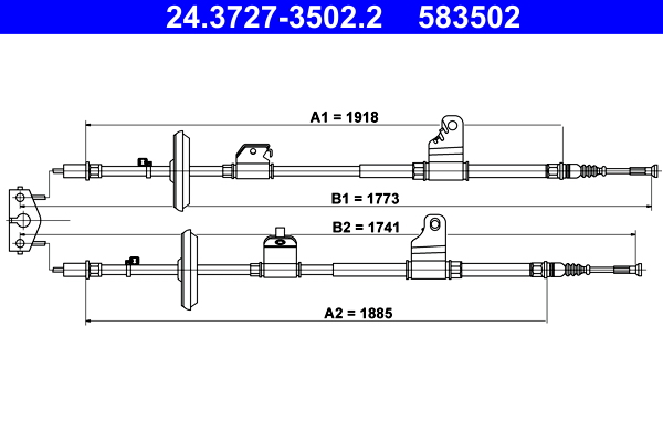 ATE Handremkabel 24.3727-3502.2