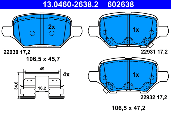 ATE Remblokset 13.0460-2638.2